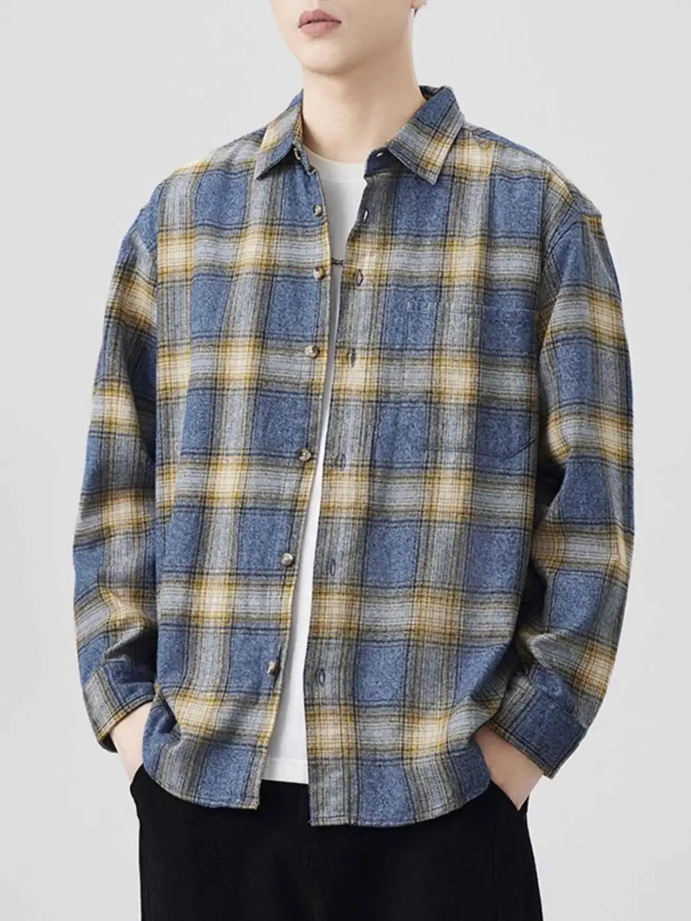 Everyday Plaid Button Up Long Sleeve Shirt