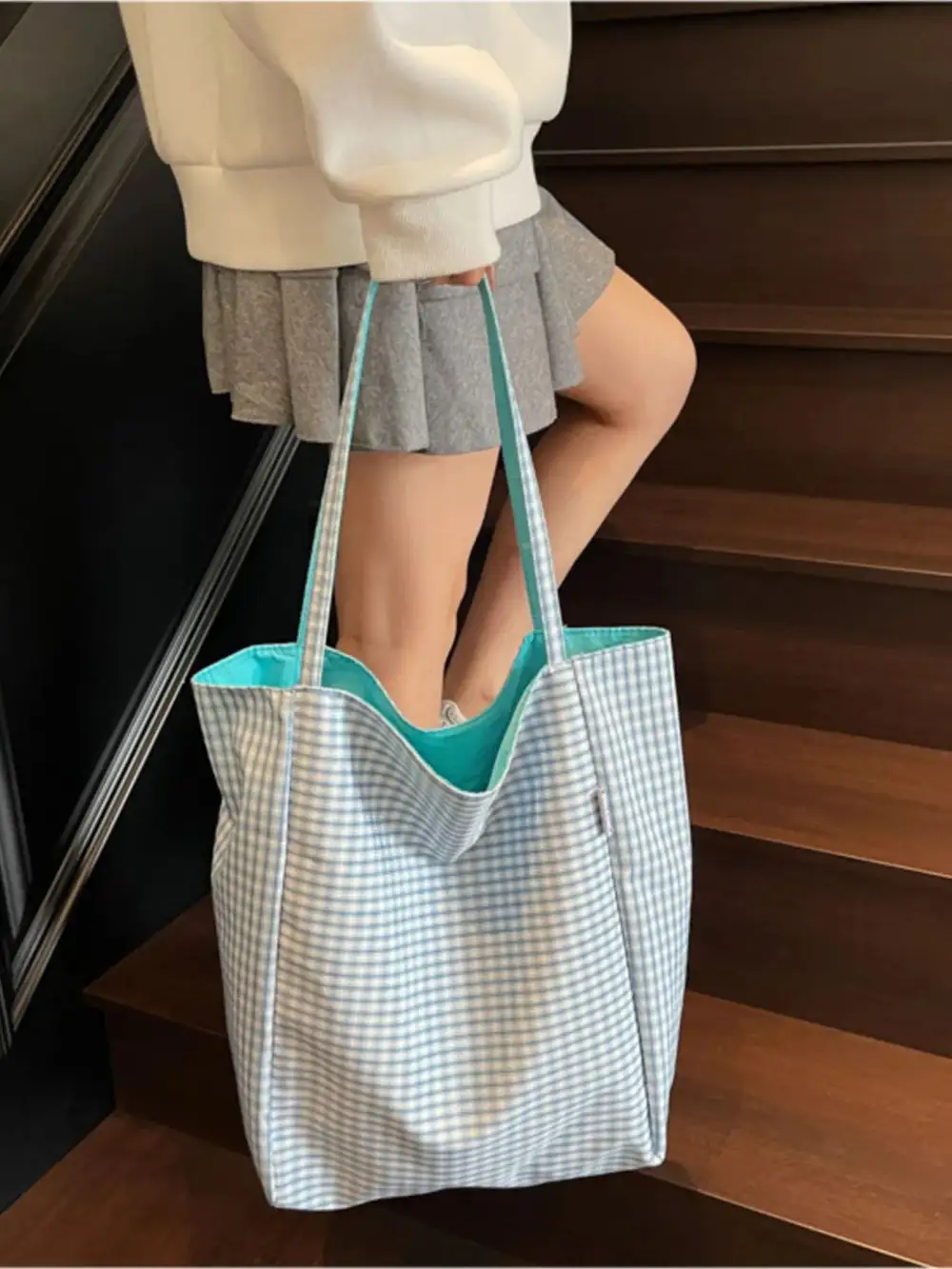 Plaid Tote Bag