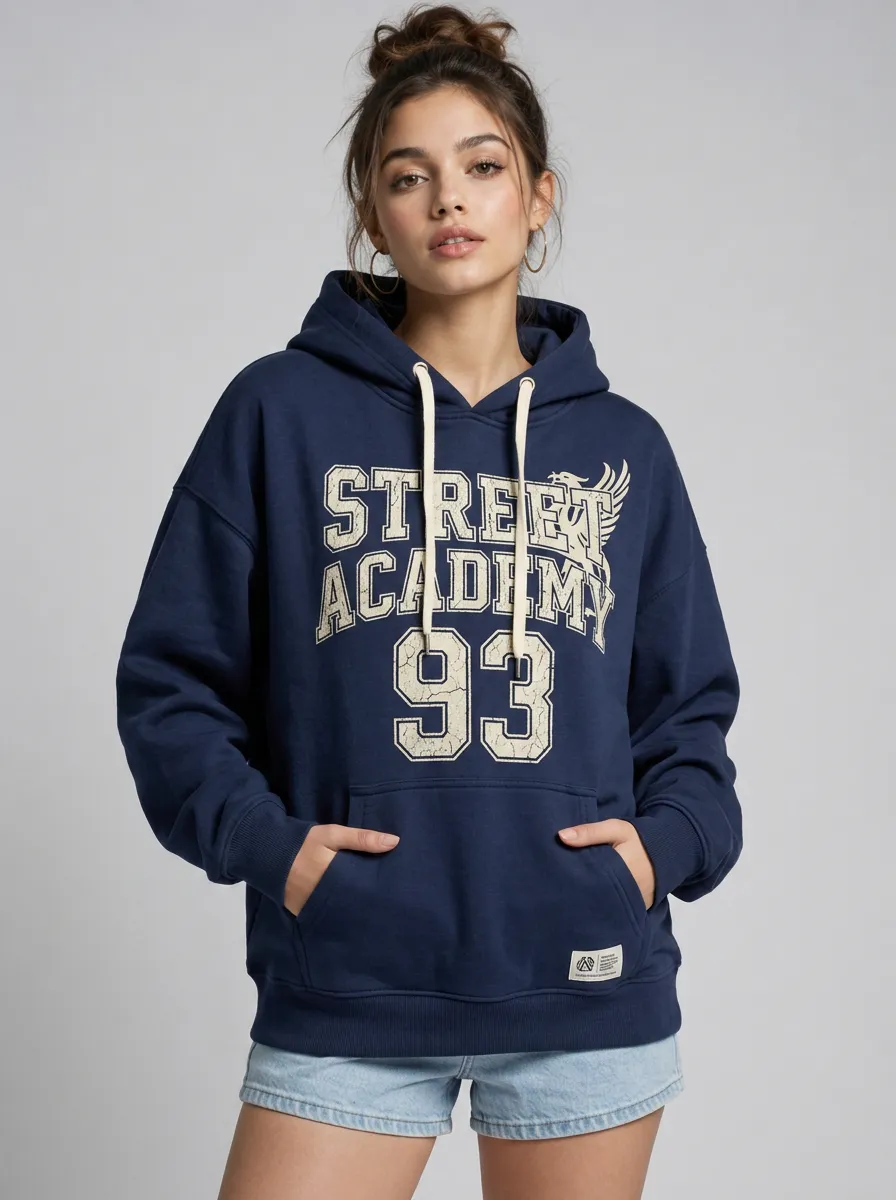 Women's Street Academy 93 Eagle Graphic Printed Hoodie