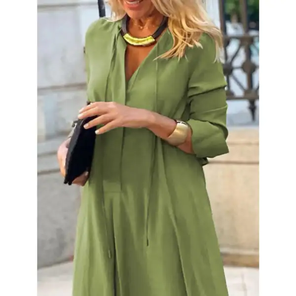 Full Size Solid Color Maxi Shirt Dress Plus Size