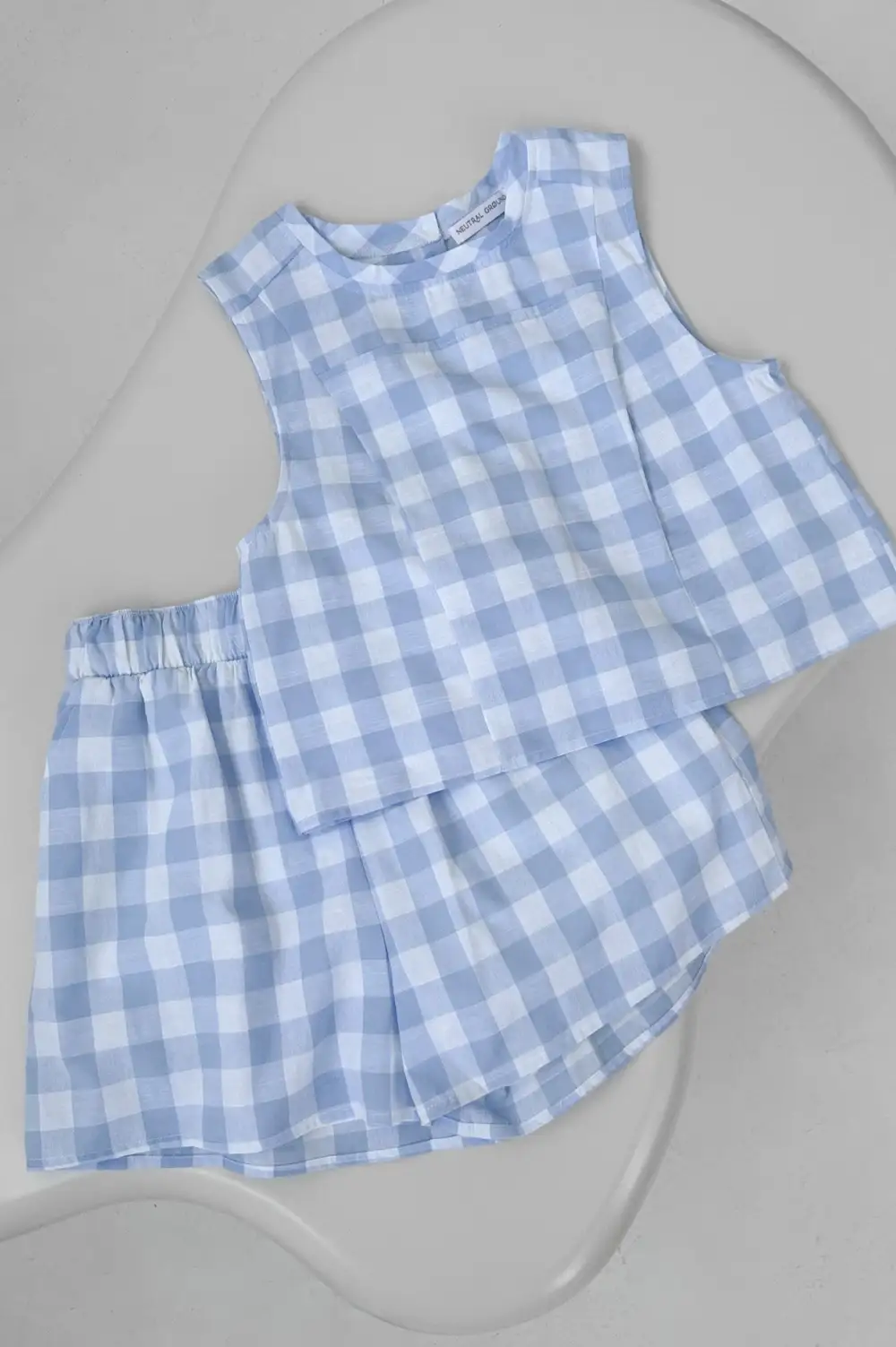 Minimal Gingham Checkered Top