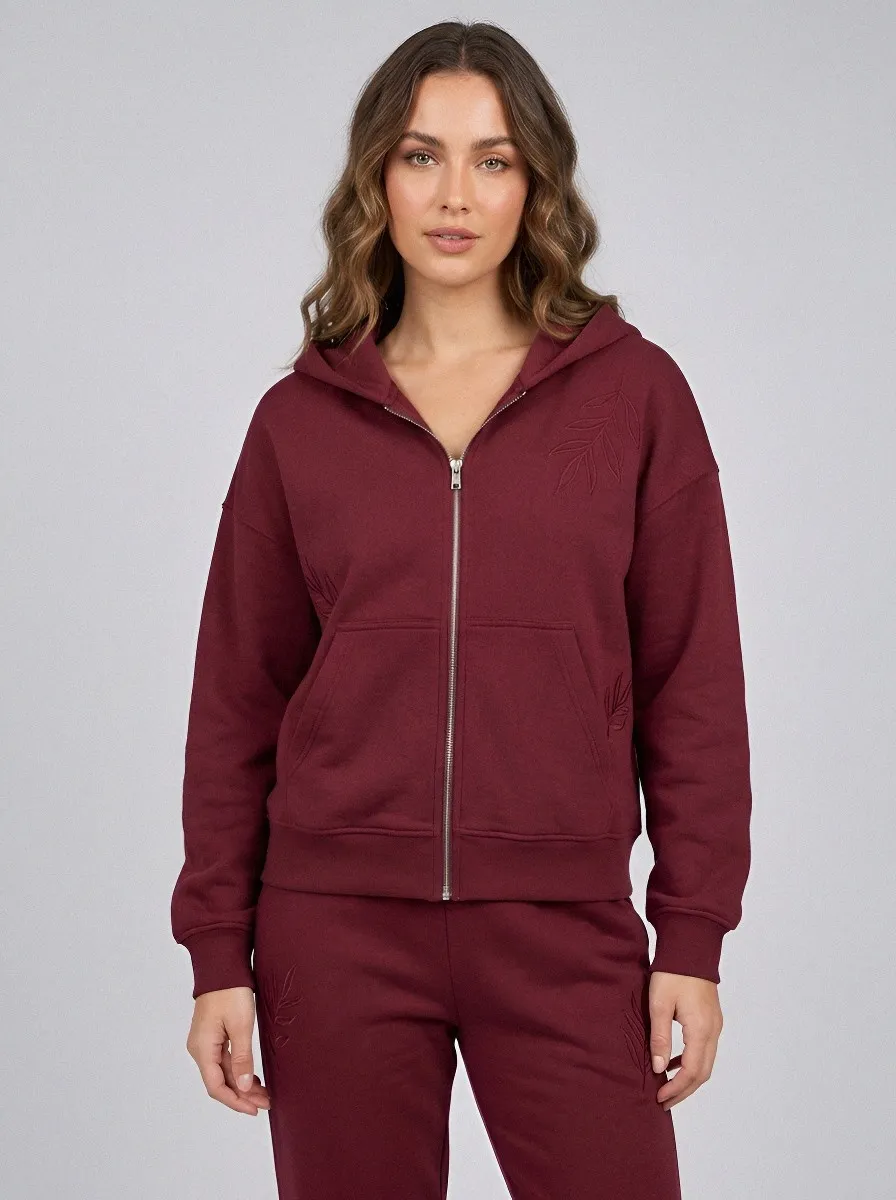 Women's Sage Green Cuffed Joggers Relaxed Fit Zip-Up Hoodie Jacket & Jogger Set