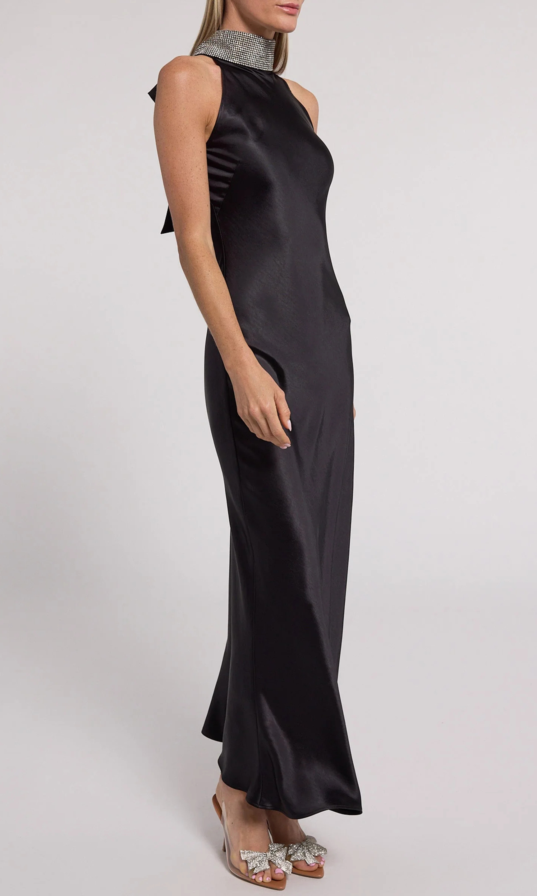 Crystal Halter Maxi Dress