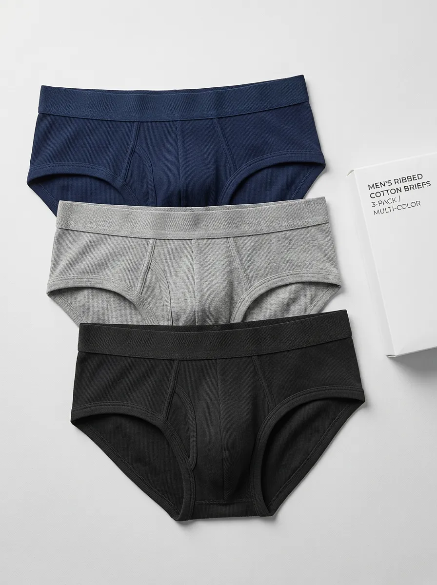 Ribbed Multi-color Multipack Briefs