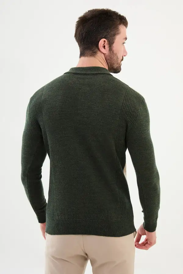 Modern Polo Collar Knit Sweater