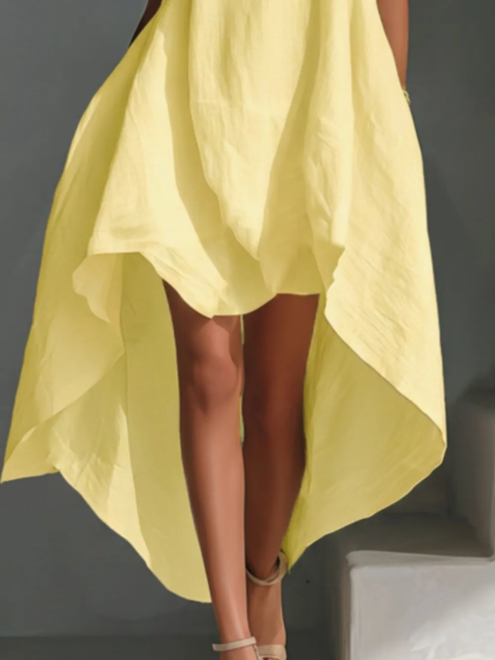 Gathered Detail Sleeveless Dress