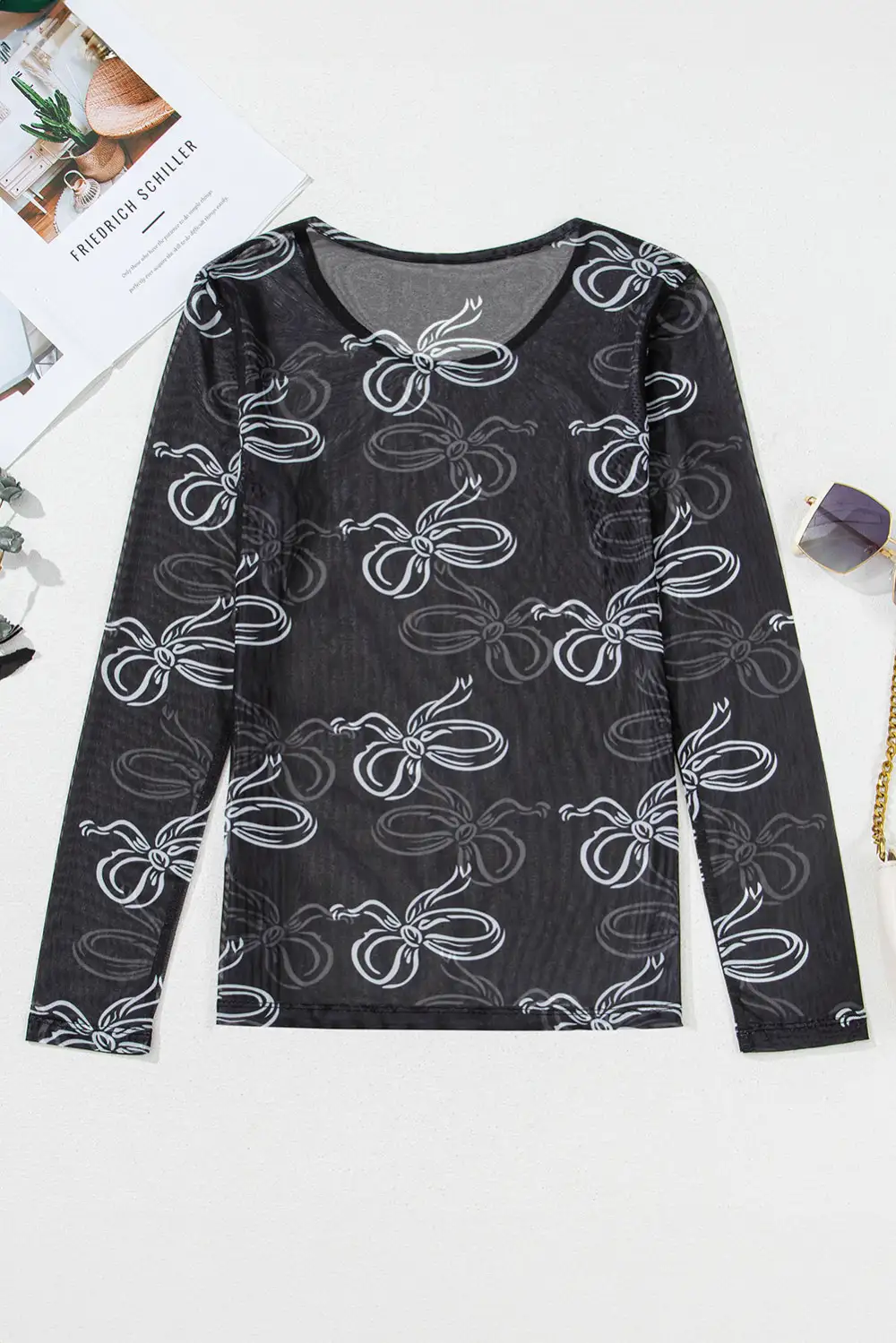 Mesh Long Sleeve Top