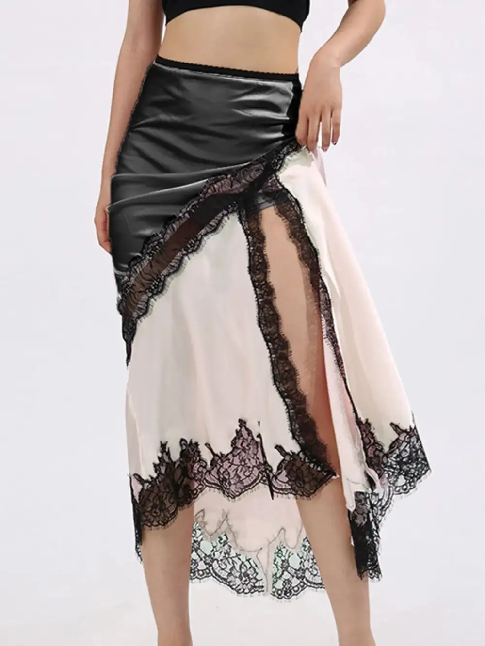Softened Lace Trim Skirt