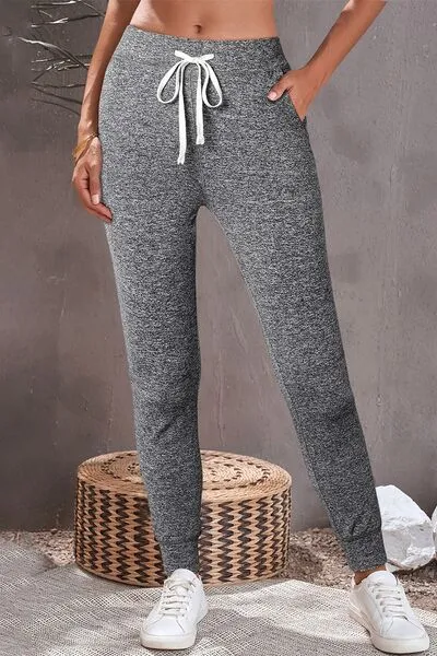 Relaxed Drawstring Pocketed Jogger Pants