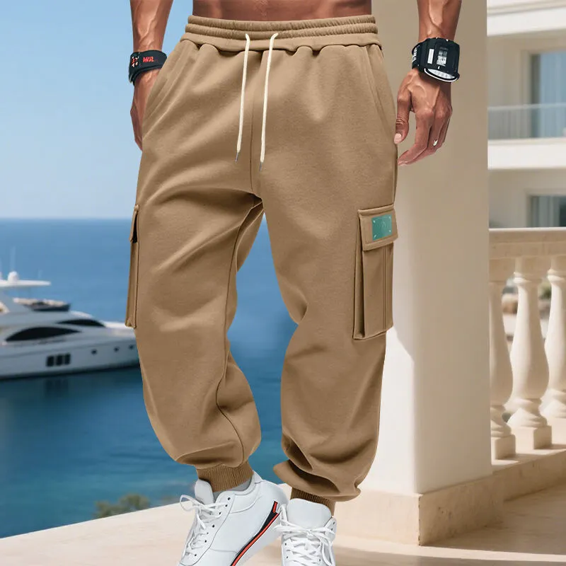 Men's Cargo Jogger Pants Waistband Utility Pockets Cargo Pants