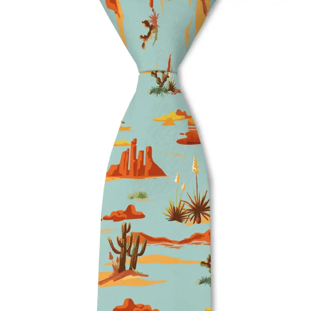 Desert Botanical Pattern Necktie
