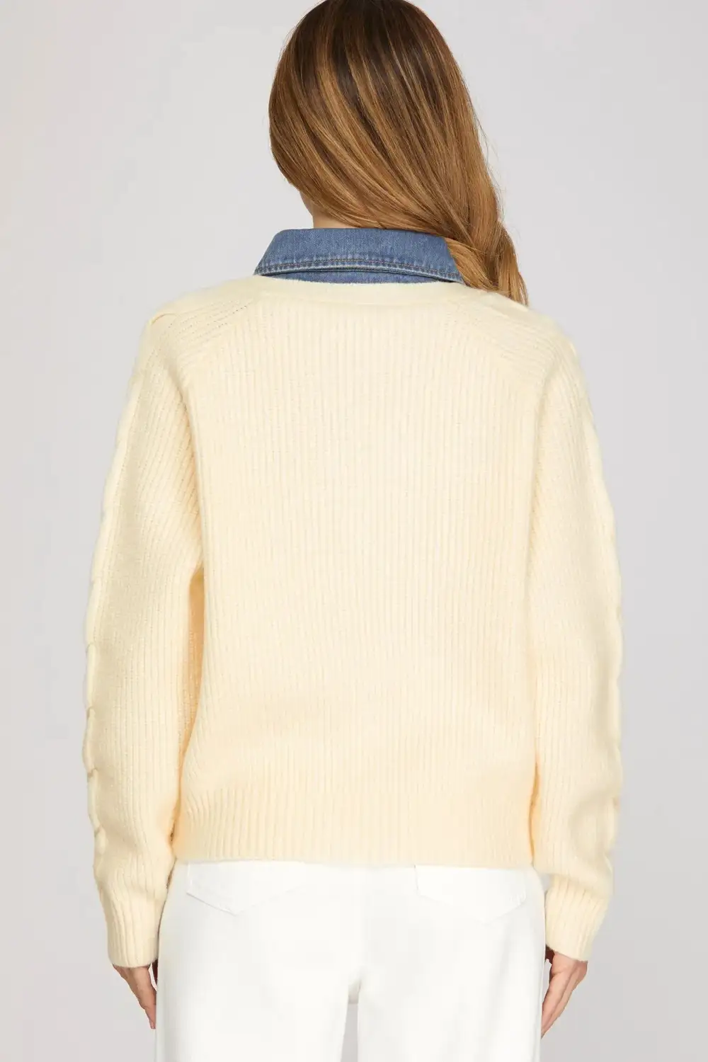 Washed Collared Sweater