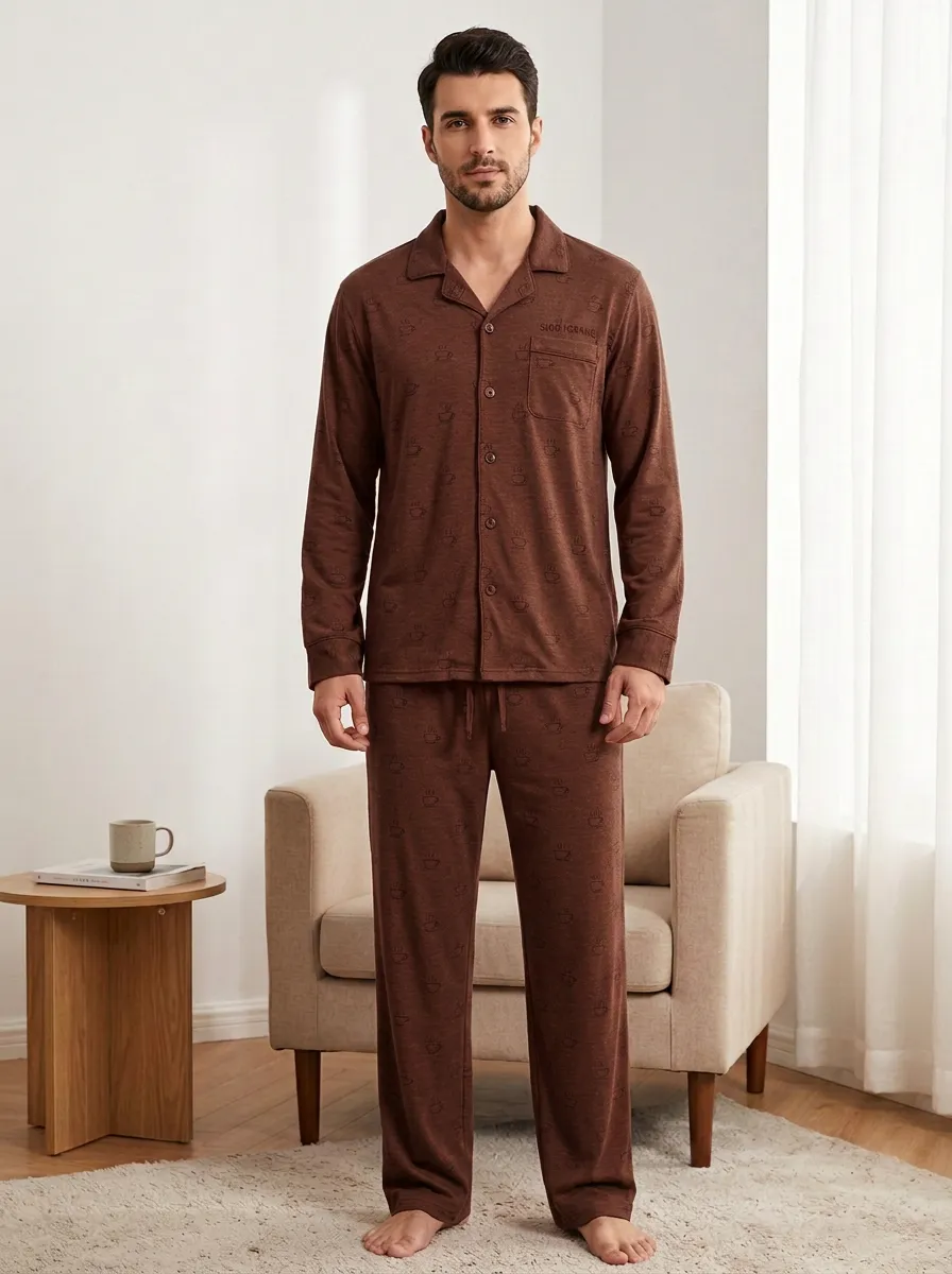 Modern Detail Classic Men's Pajama Set
