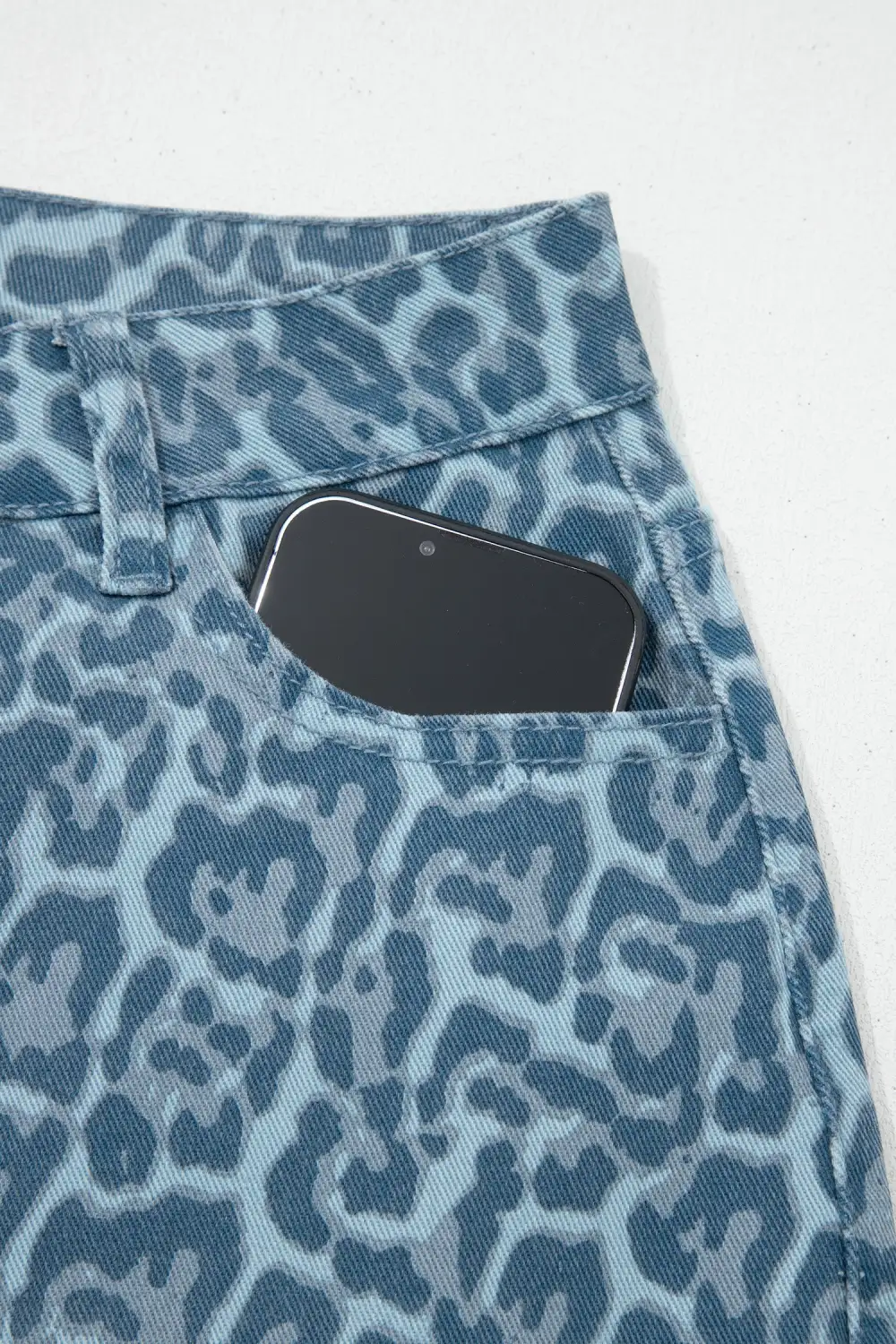 Collared High Rise Denim Jeans
