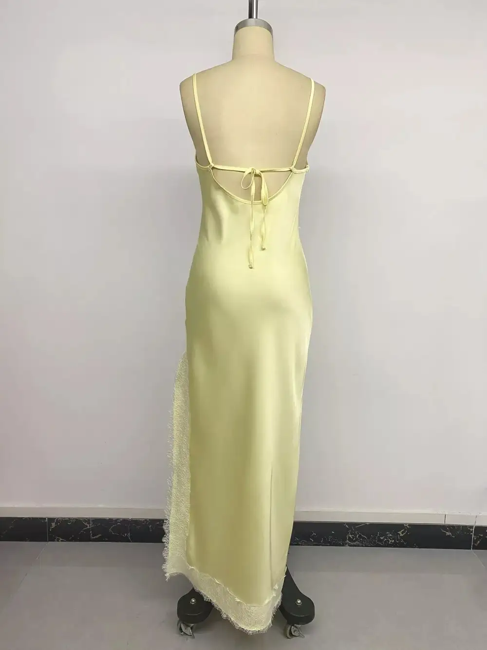Lace Slit Midi Dress