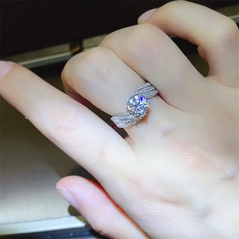 Sterling Silver Moissanite Ring