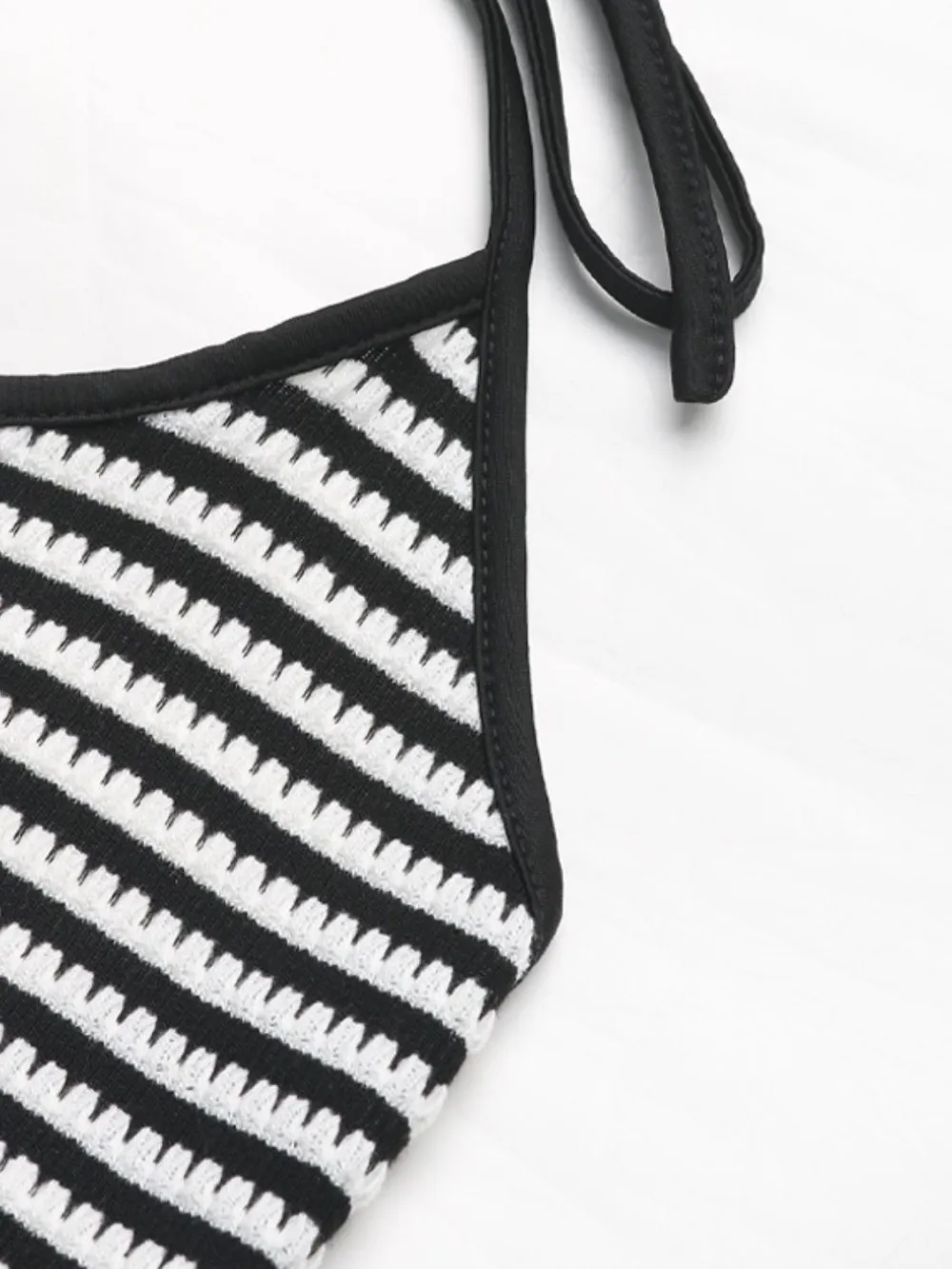 Balanced Halter Printed Detail Coordinated Set