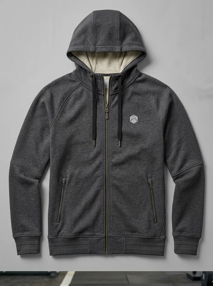 Casual Zip-Up Hooded Finish Men's Sport Jacket