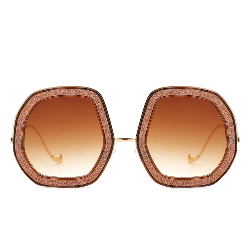 Round Geometric Frame Sunglasses