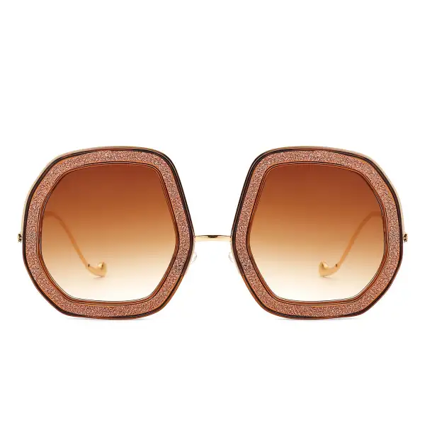 Round Geometric Frame Sunglasses