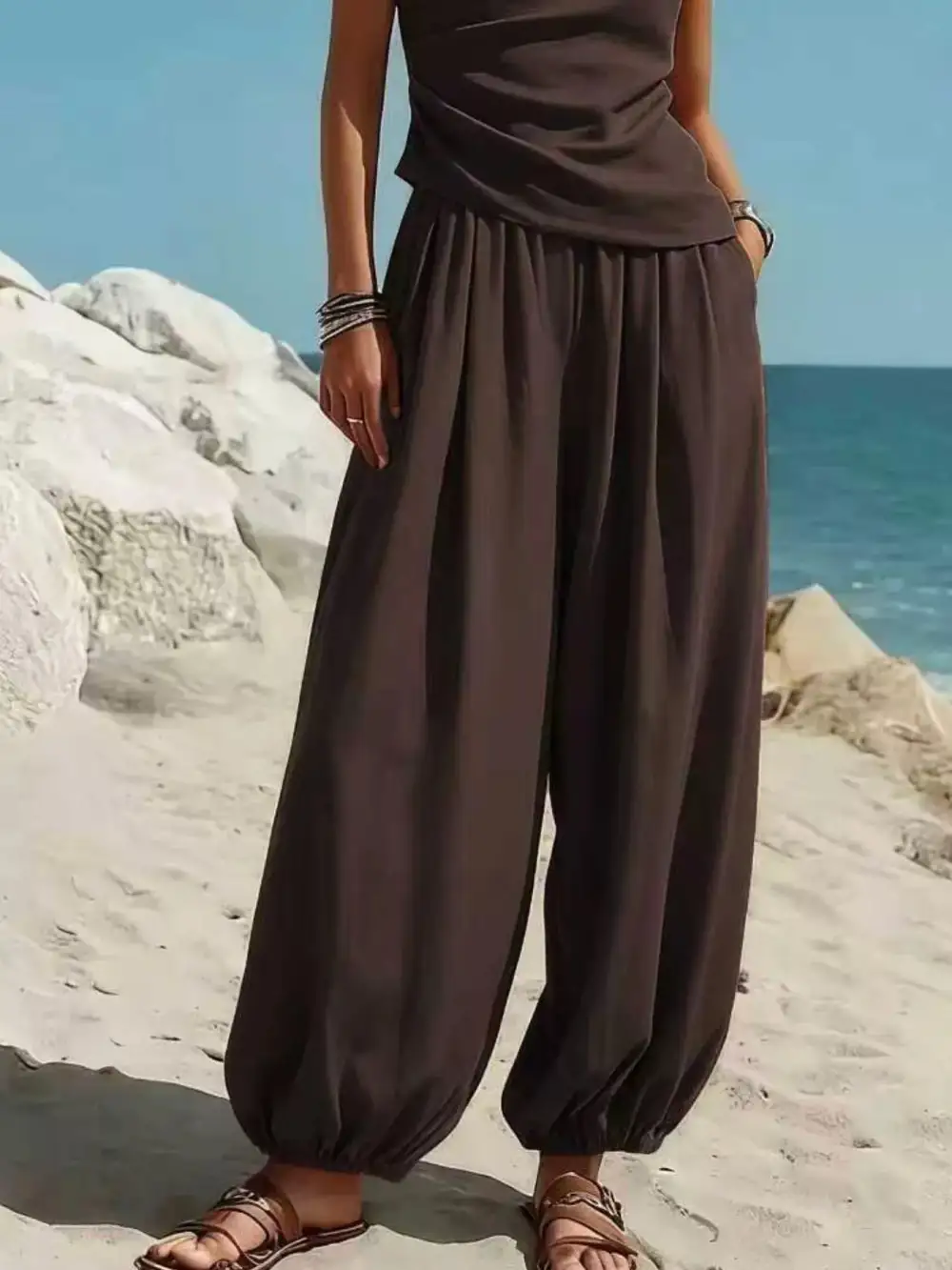 Refined Full Size One Shoulder Top and Wide Leg Pants
