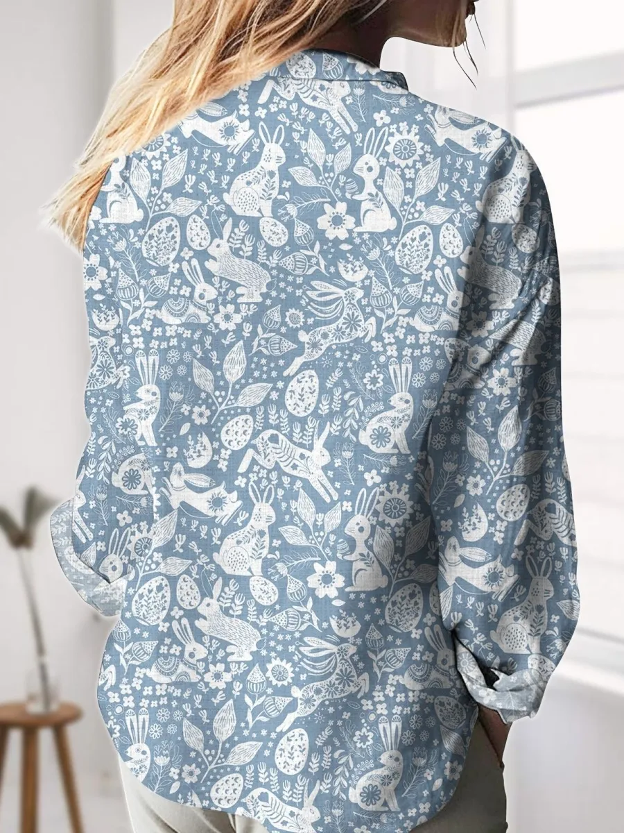 Floral Rabbit Print Shirt
