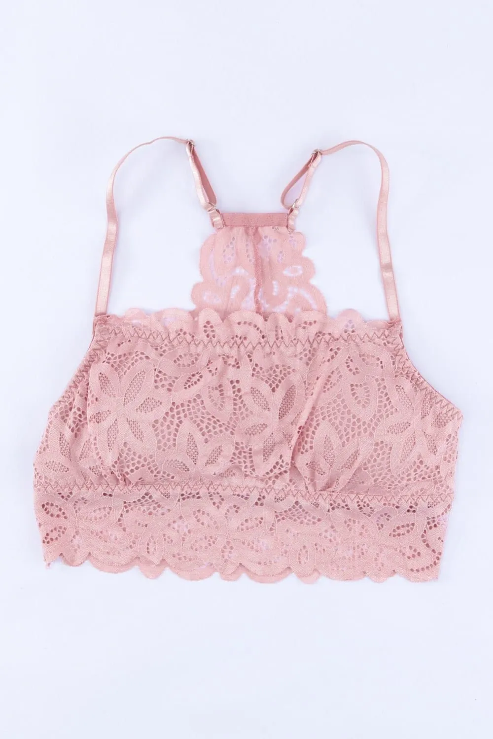 Lace Crochet Spaghetti Strap Bralette Tank Top