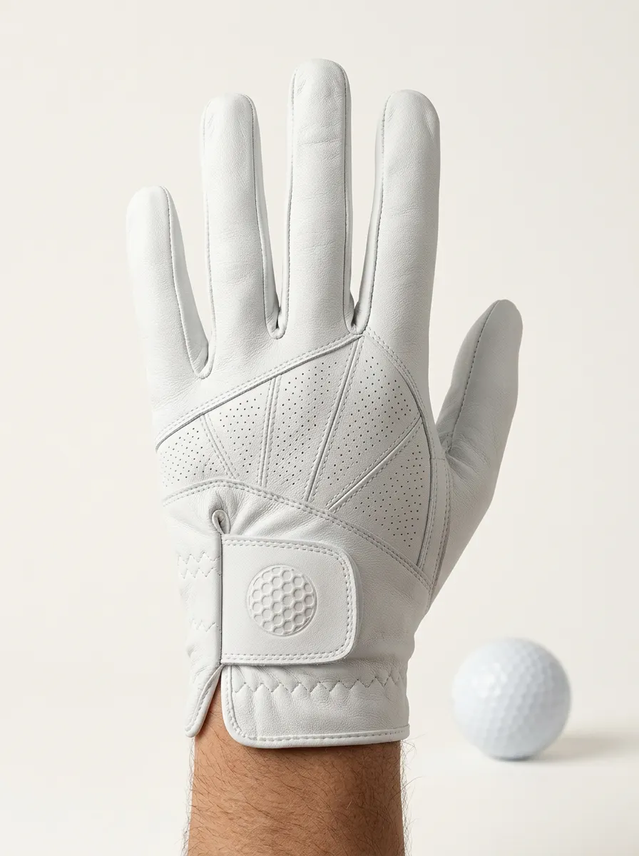 Athletic Embossed Leather Golf Glove