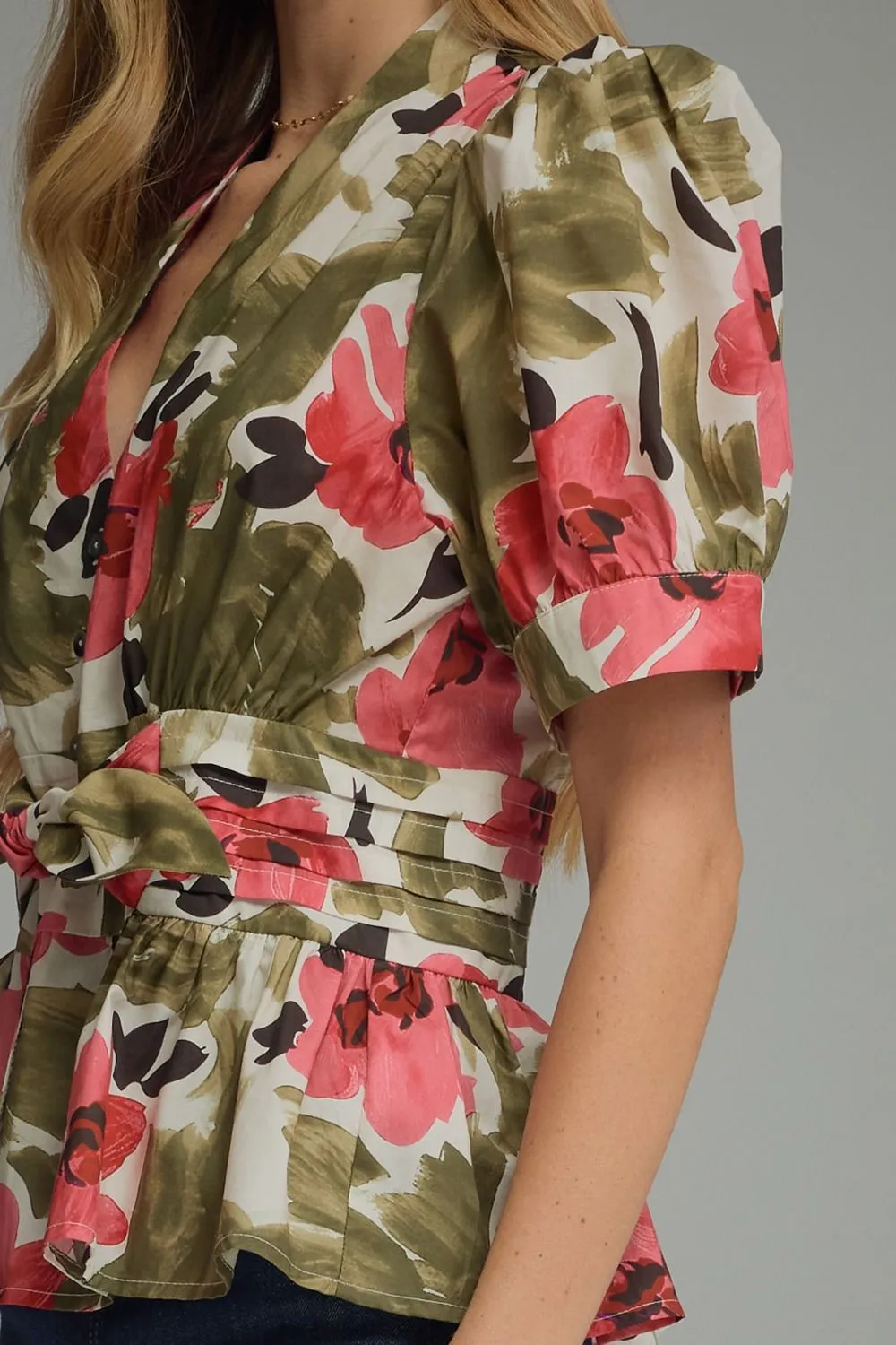 Floral Tie Waist Top