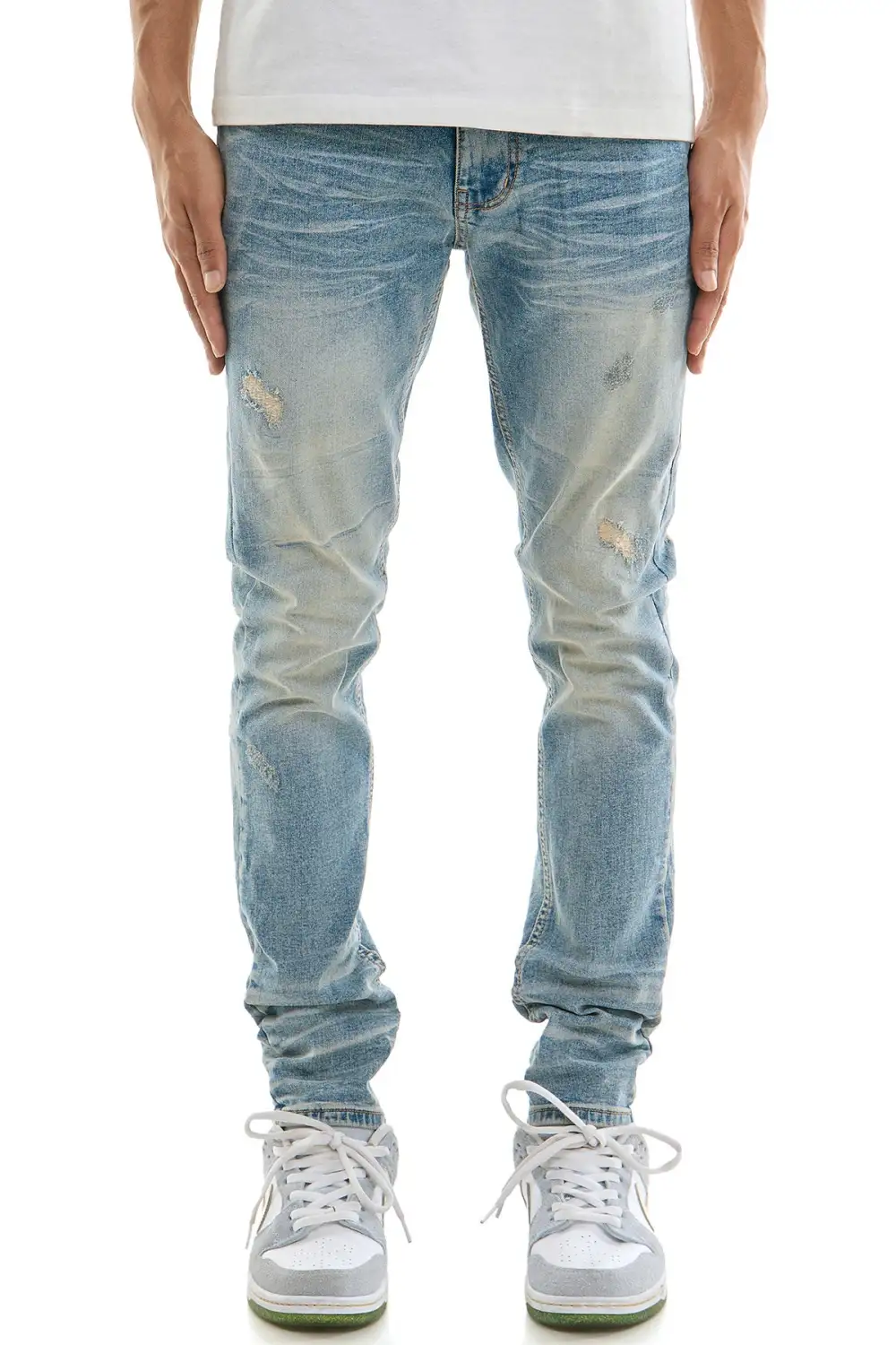 Men's Skinny Distressed Stretch Jeans