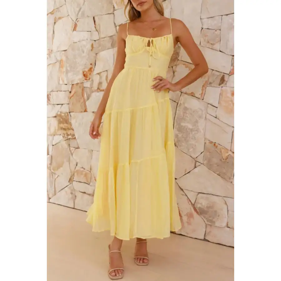 Ruched Smocked Back Cami Dress