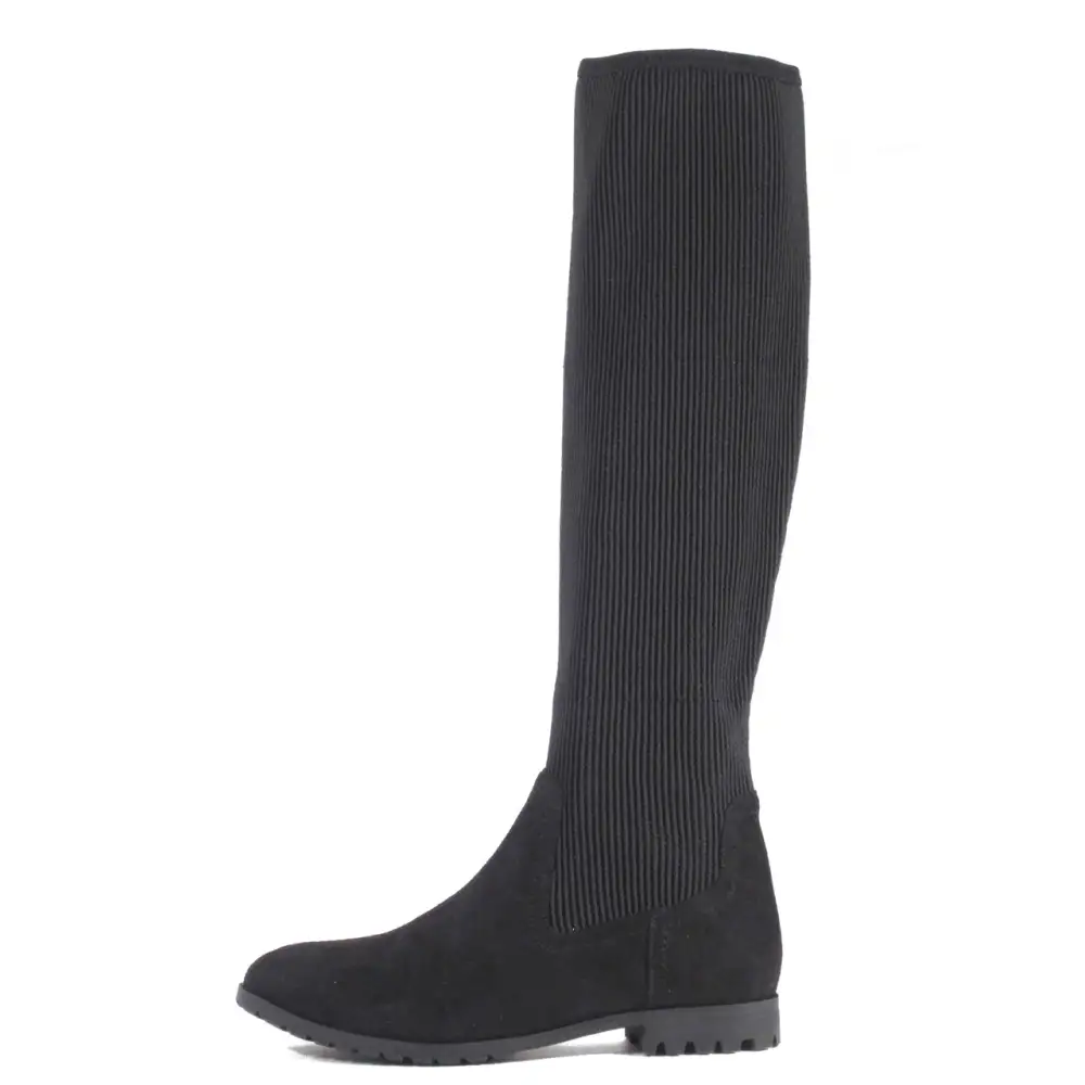 Flexible Shaft Low Heel Knee High Boots