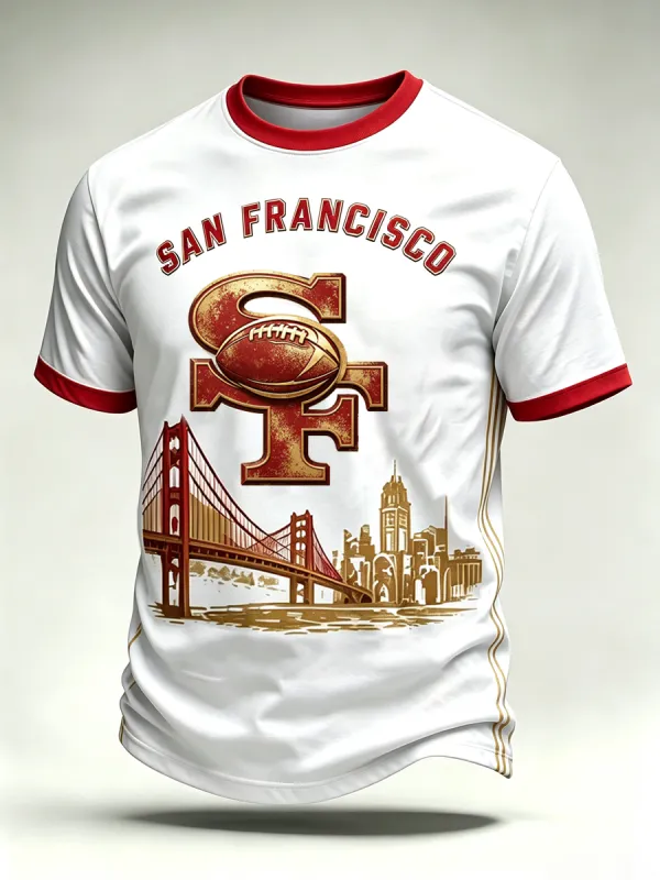 Men's Football Gameday Gift For Football Fans Casual Tee