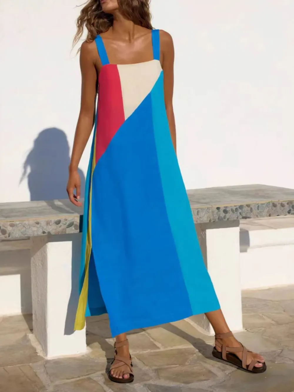 Easy Fit Striped Midi Dress