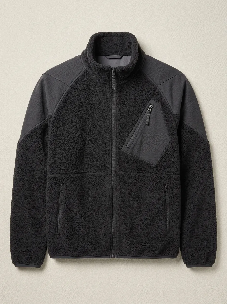 Sherpa Fleece Zip Lightweight Jacket