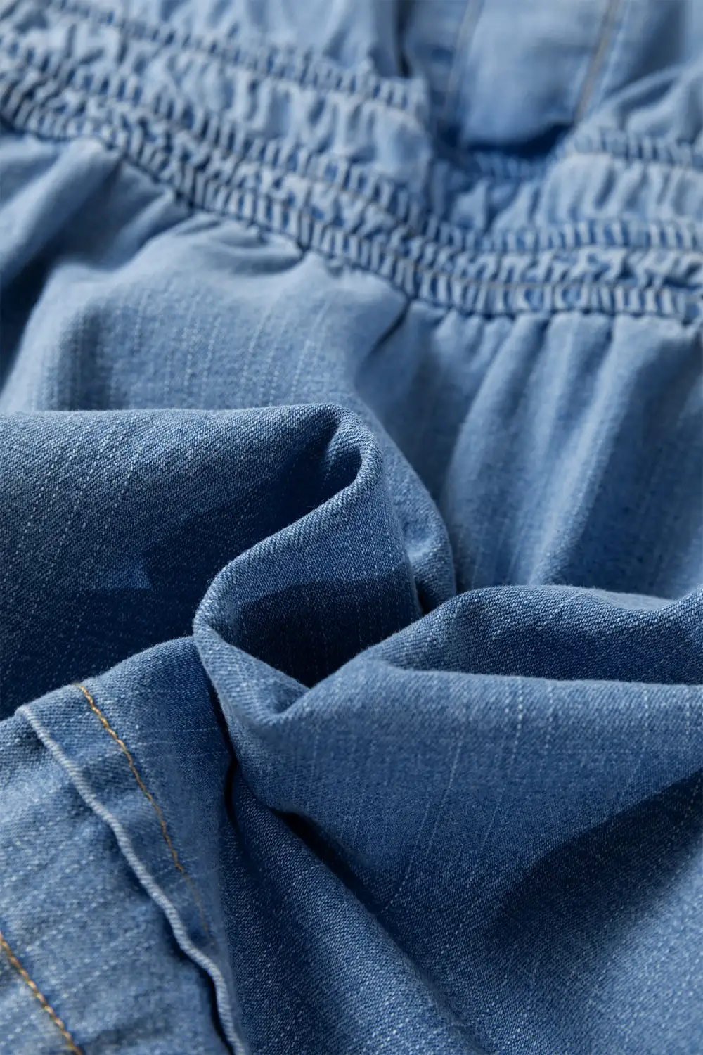 Denim Short Sleeve Mini Dress