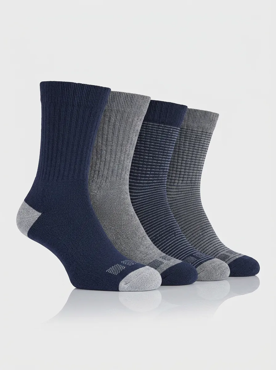 Men's Adventure-Style Four Pair Socks