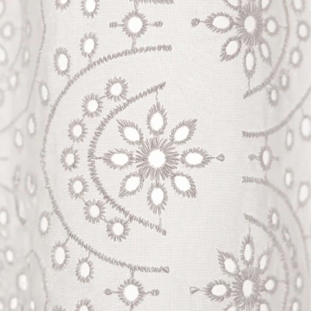 Embroidered Eyelet Button Blouse