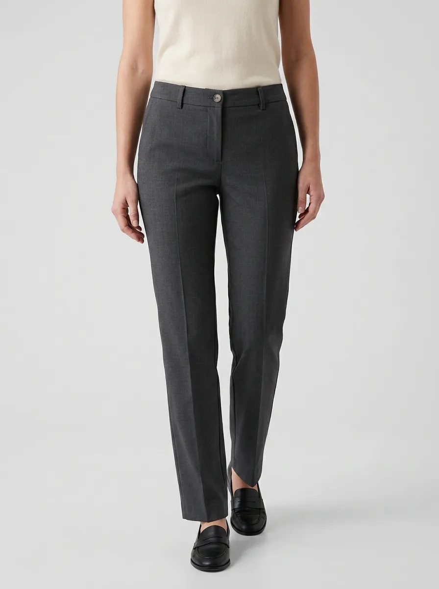 Casual-Ready Straight-Leg Casual Mid-Rise Straight Leg Trousers