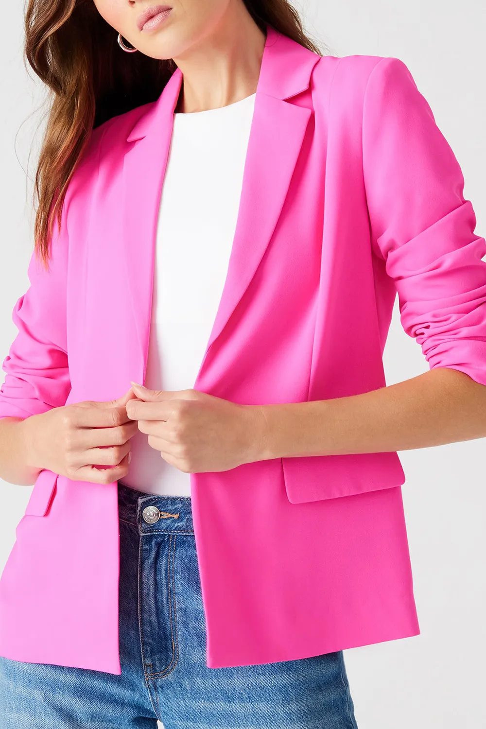 POLYESTER BLAZER PURPLE