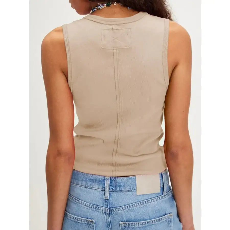 V Neck Wide Strap Tank