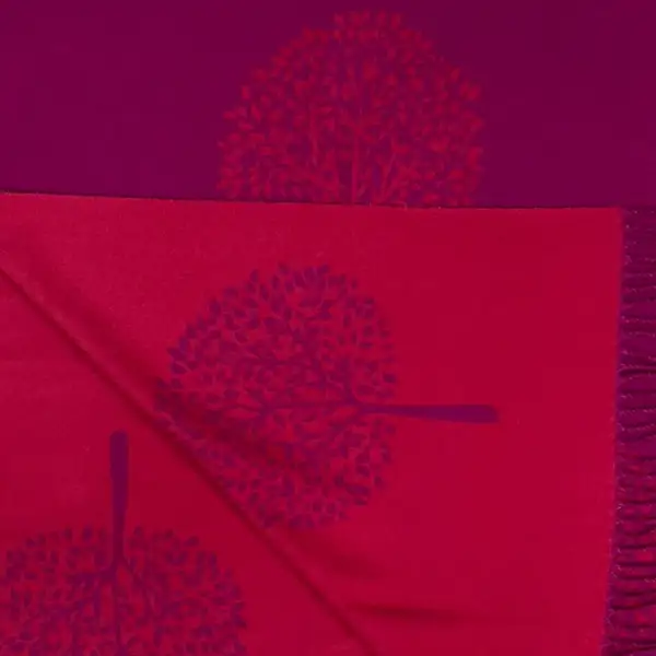 Oversized Tree Of Life Tasseled Scarf