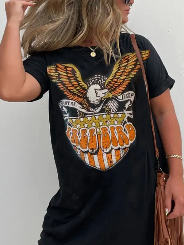 Casual Printed Short Mini Dress
