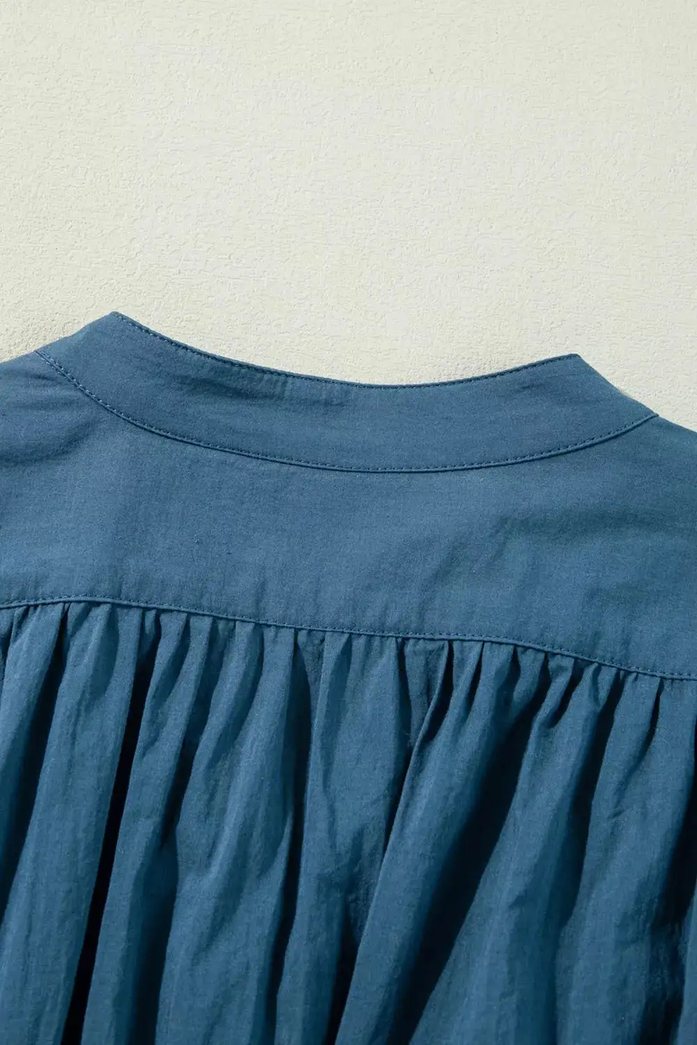 Button Front Smocked Mini Dress