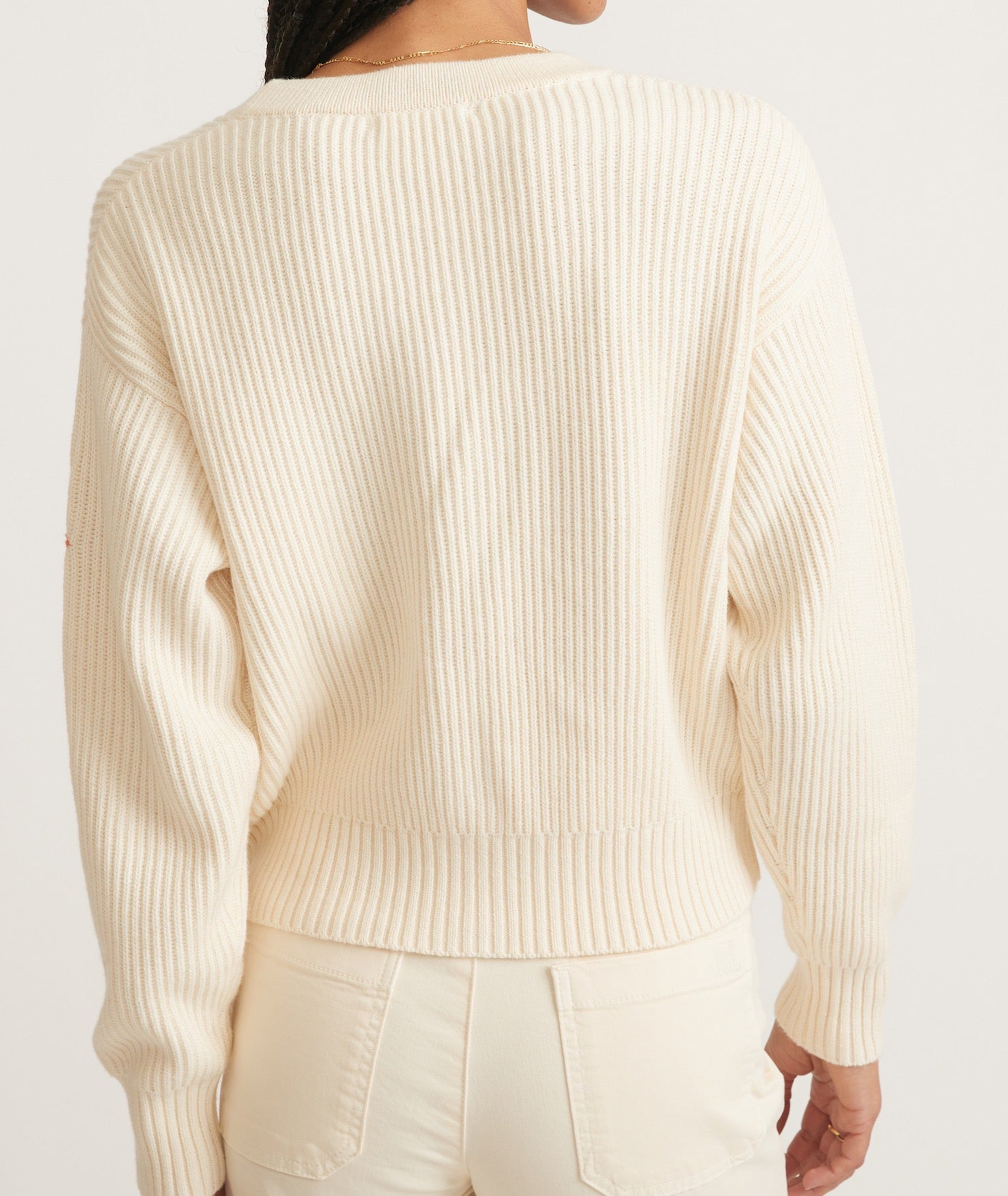 Embroidered Button-up Cropped Cardigan