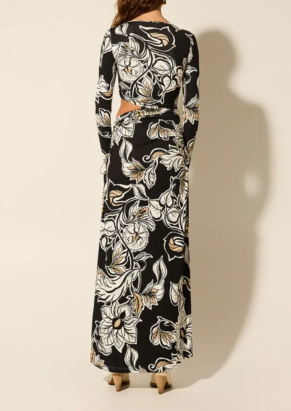 FLORAL KNIT MAXI DRESS