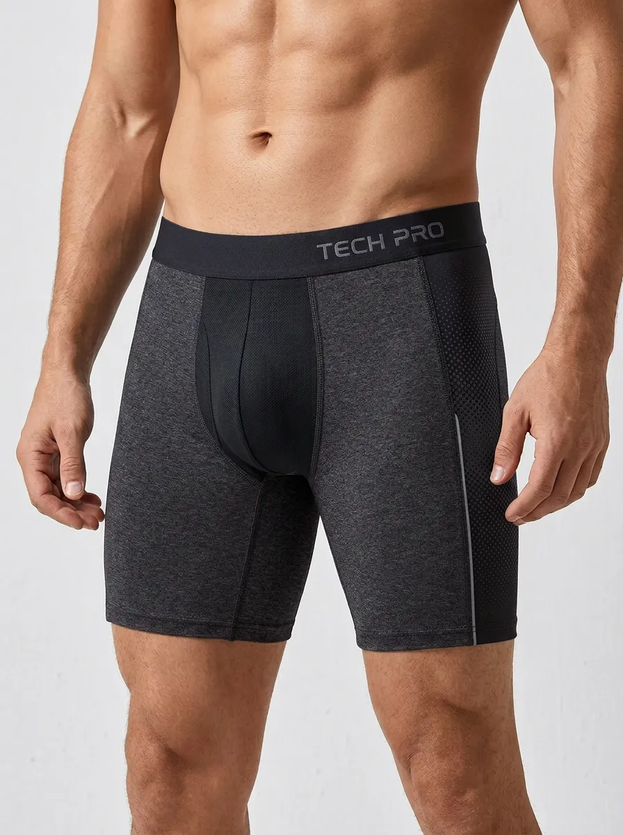 Men's Tech Pro Athletic Performance Printed Boxer Briefs