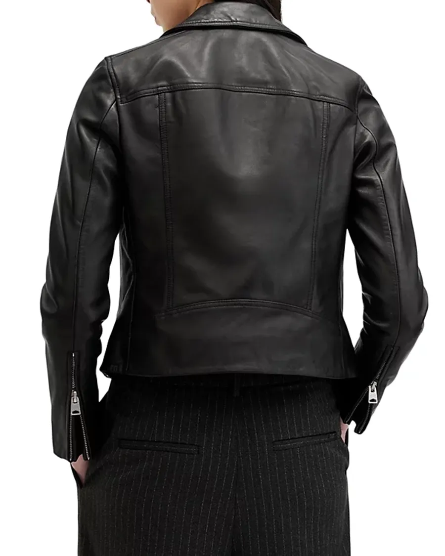Slim Fit Leather Biker Jacket