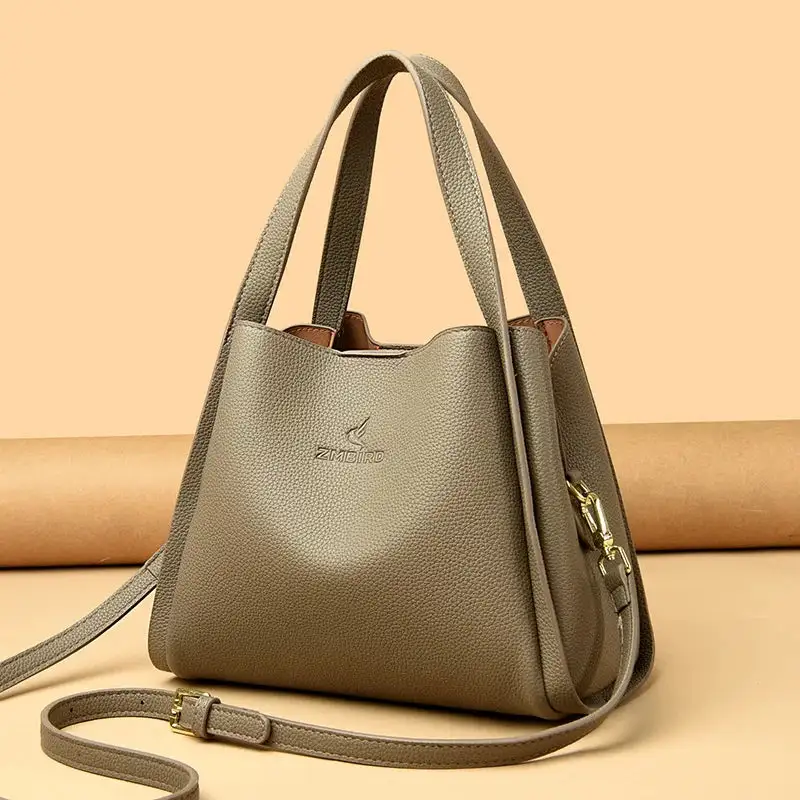 Versatile Soft Zip-Top Shoulder Bag