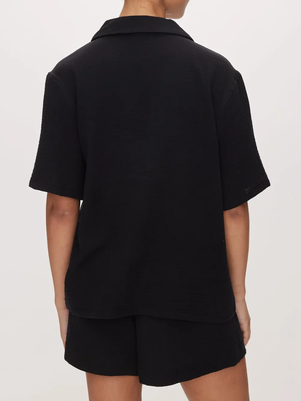 Cotton Skinny Waffle Shirt